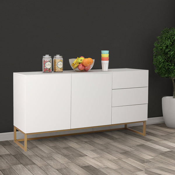 Levede Buffet Sideboard Storage Cabinet White Sideboards & Buffets