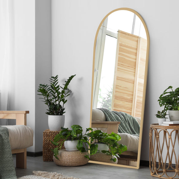 Yezi Floor Mirror Full Length 1.8M Gold Mirrors