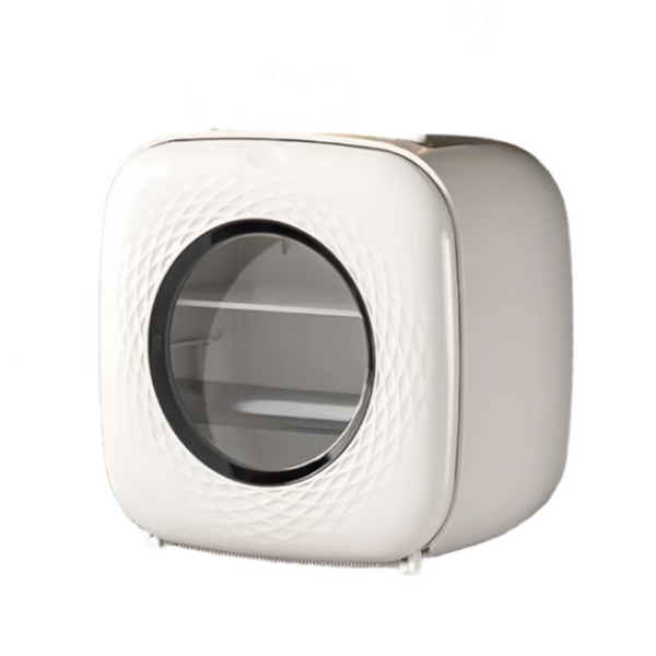 Elosung Light Khaki Wall Mounted Bathroom Tissue Box Waterproof Paper Towel Dispenser With Storage Shelf No Drill Design(Tissue Only) Tissue Box Cover