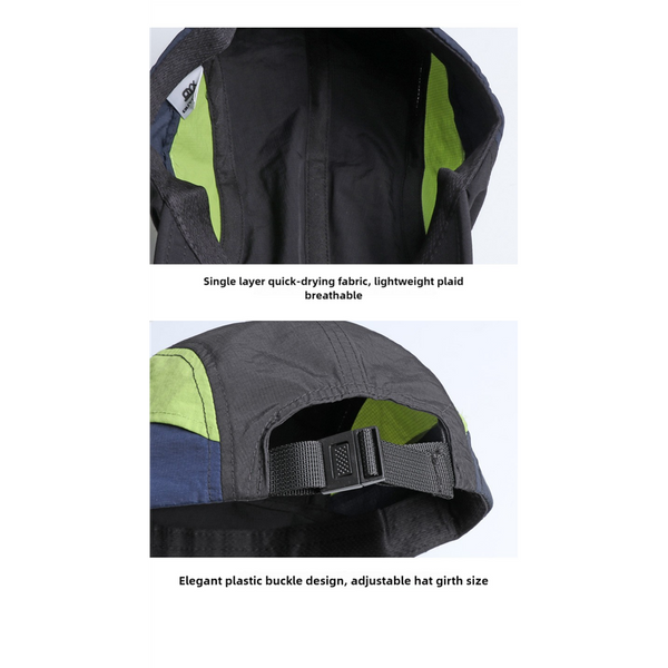 Grey And Blue Lightweight Sports Baseball Cap | Quick Dry Waterproof Breathable Outdoor Camping Hats & Headwear