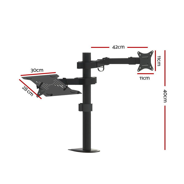 Artiss Monitor Arm Desk Mount Laptop Tray Monitor Mounts & Stands