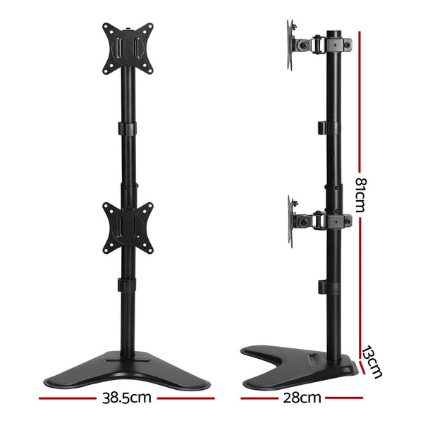 Artiss Monitor Arm Stand Dual Mount Hd Led Tv Bracket Holder Freestanding Monitor Mounts & Stands