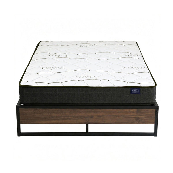 Giselle Double Mattress 16Cm & Artiss Metal Bed Frame Set Double Bed Frames