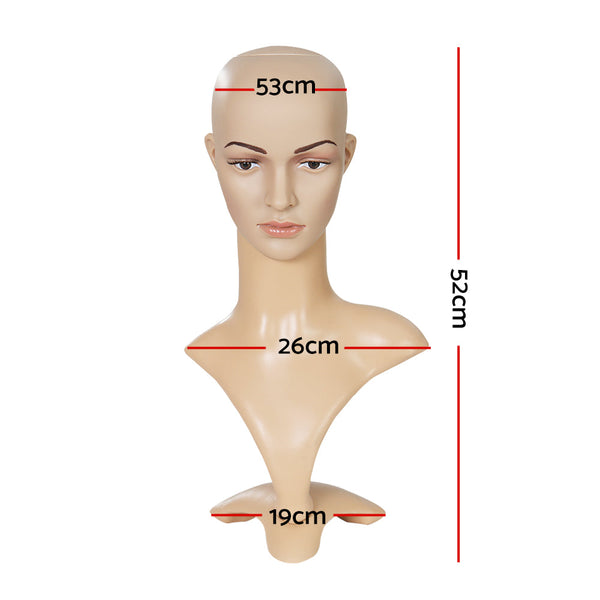 Embellir Female Mannequin Head Dummy Model Display Shop Stand Professional Use Mannequins