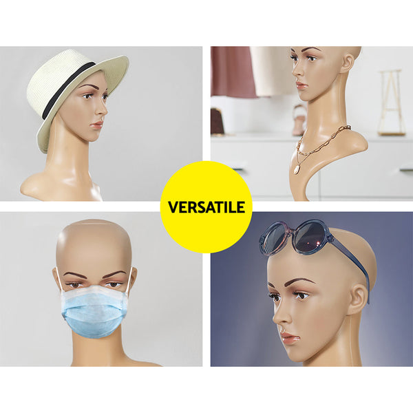 Embellir Female Mannequin Head Dummy Model Display Shop Stand Professional Use Mannequins