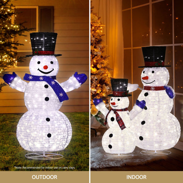 3 Pcs Christmas Lights 330 Led Fairy Snowman Decorations Jingle Jollys Seasonal Decorations