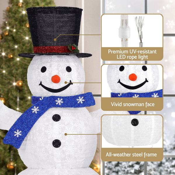 3 Pcs Christmas Lights 330 Led Fairy Snowman Decorations Jingle Jollys Seasonal Decorations