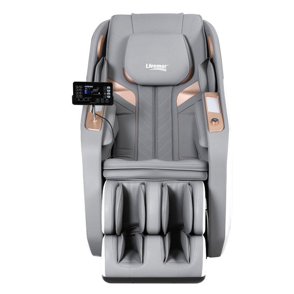 Livemor 4D Massage Chair Electric Recliner Double Core Mechanism Massager Rowa White Electric Massage Chairs
