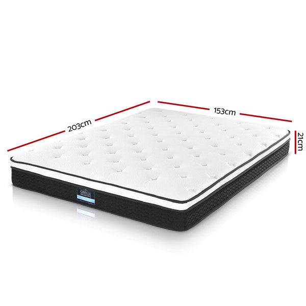 Giselle Bedding 21Cm Mattress Euro Top Queen Mattresses