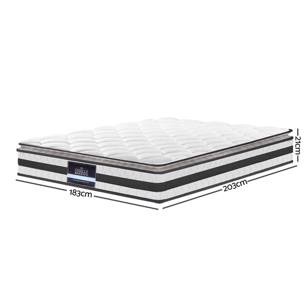 Giselle Bedding 21Cm Mattress Pillow Top King Mattresses