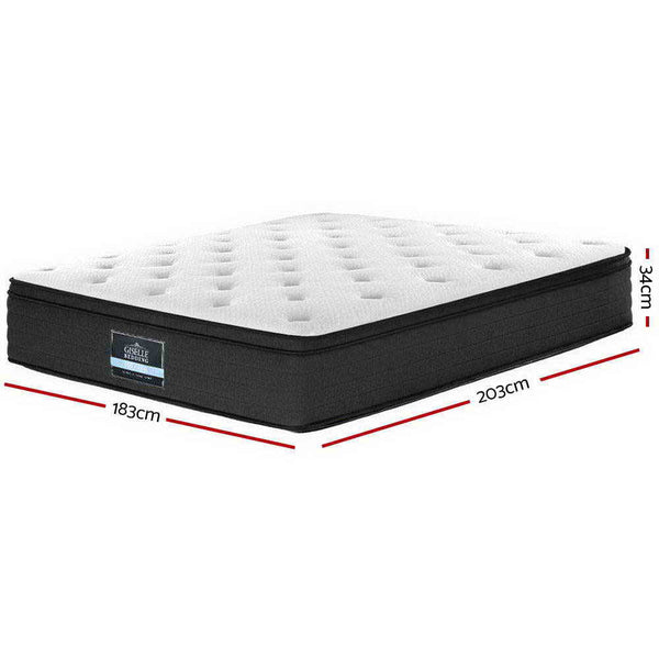Giselle Bedding 34Cm Mattress Euro Top King Mattresses