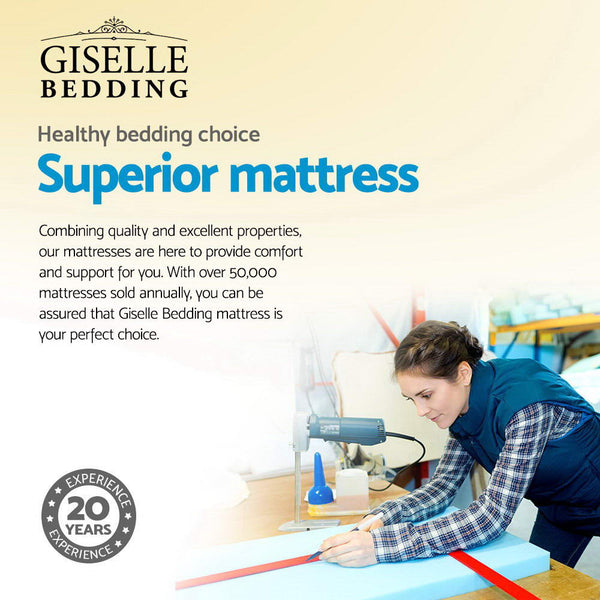 Giselle 34Cm Mattress Cool Gel Memory Foam Queen Mattresses