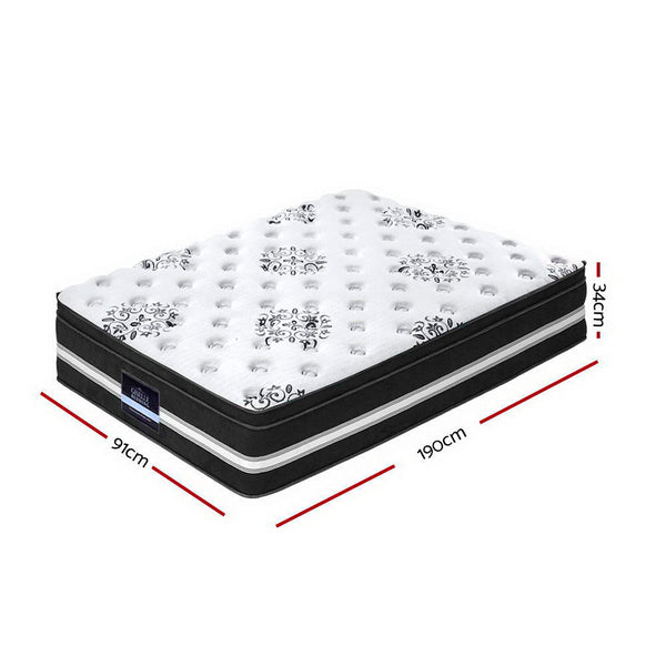 Giselle 34Cm Mattress Cool Gel Memory Foam Single Mattresses