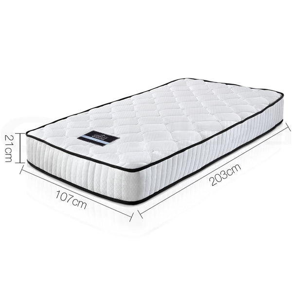Giselle Bedding 21Cm Mattress Tight Top King Single Mattresses