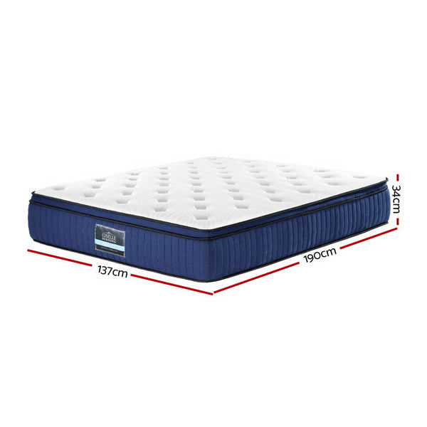 Giselle 34Cm Mattress Cool Gel Memory Foam 7 Zone Double Mattresses