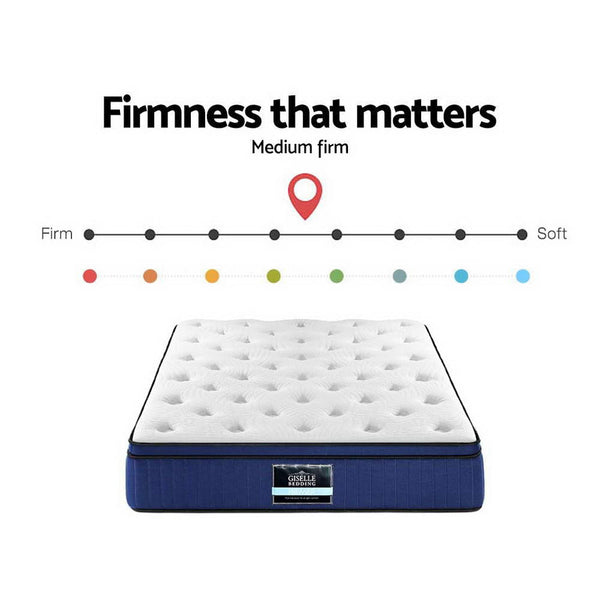 Giselle 34Cm Mattress Cool Gel Memory Foam 7 Zone Double Mattresses
