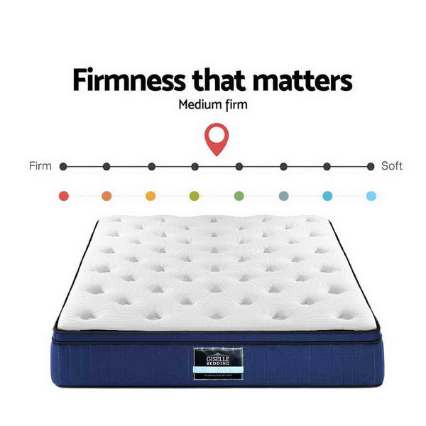 Giselle 34Cm Mattress Cool Gel Memory Foam 7 Zone King Mattresses