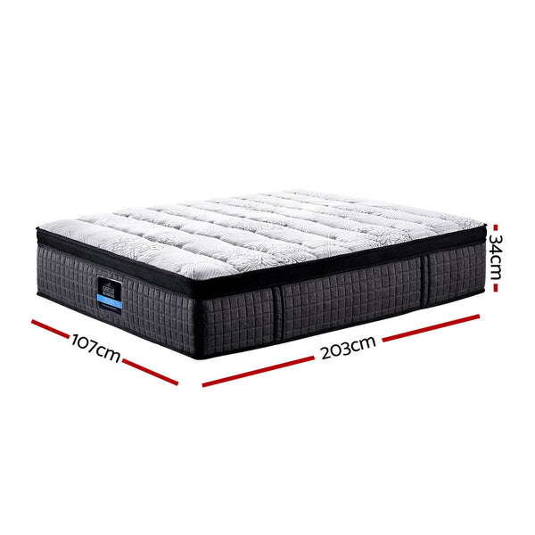 Giselle Bedding 34Cm Mattress 9 Zone Latex Foam King Single Mattresses