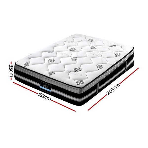 Giselle Bedding King Mattress 35Cm Bed In A Box Pocket Spring Gel Memory Foam Mattresses