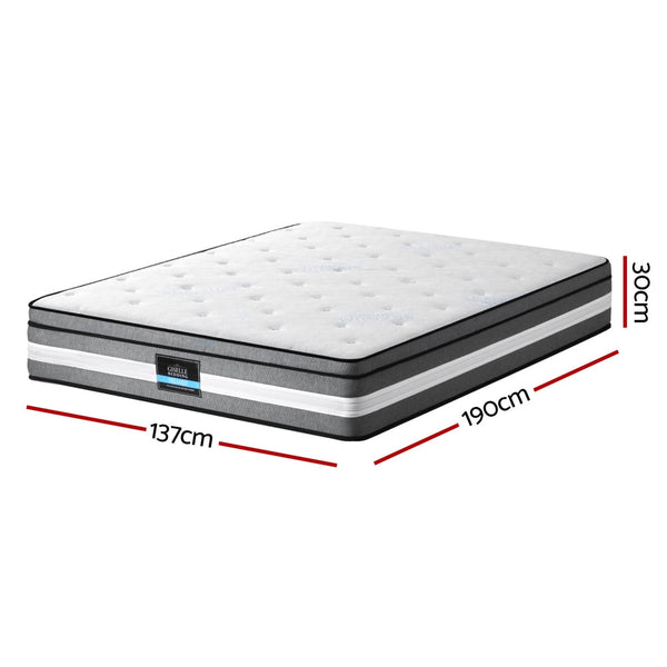 Giselle 30Cm Mattress Gel Foam Pocket Spring Double Mattresses