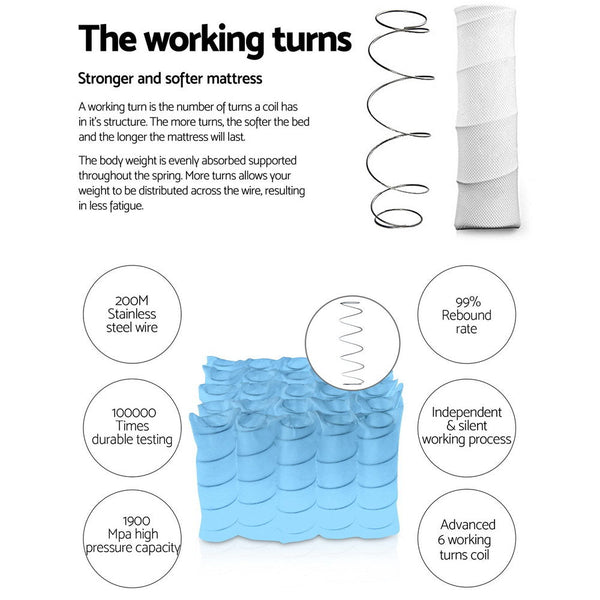 Giselle Bedding 27Cm Mattress Euro Top Queen Mattresses