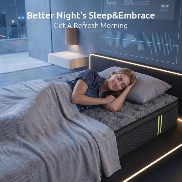 Levitex King Single 34Cm Hybrid Pocket Spring Mattress Grey Mattresses