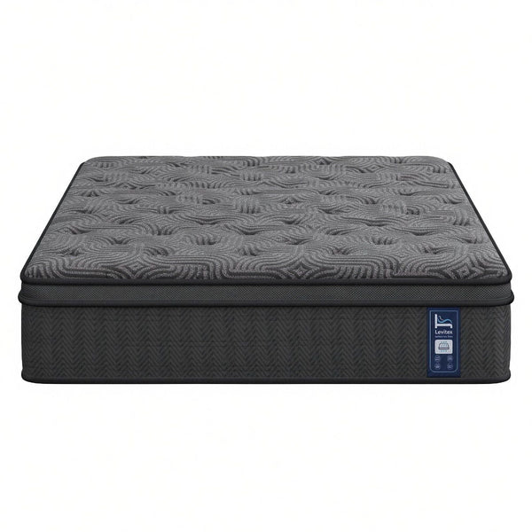 Levitex Queen 34Cm Hybrid Pocket Spring Mattress With Gel Memory Foam Grey Mattresses
