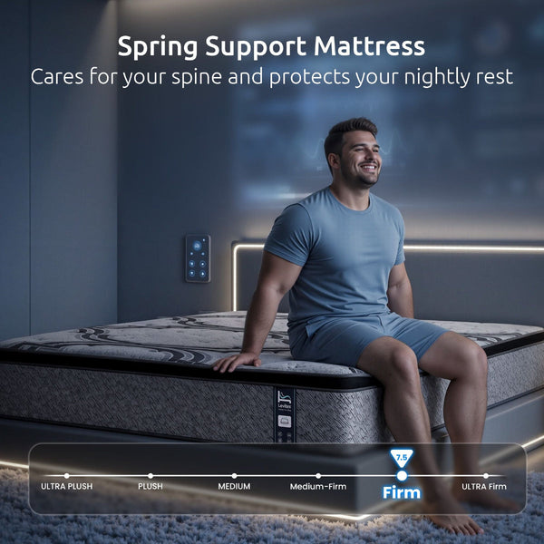 Levitex Double Mattress: 34Cm Firm Pocket Spring With Latex & Memory Foam Mattresses