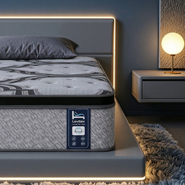 Levitex King Single 34Cm Firm Pocket Spring Latex Memory Foam Mattress Mattresses