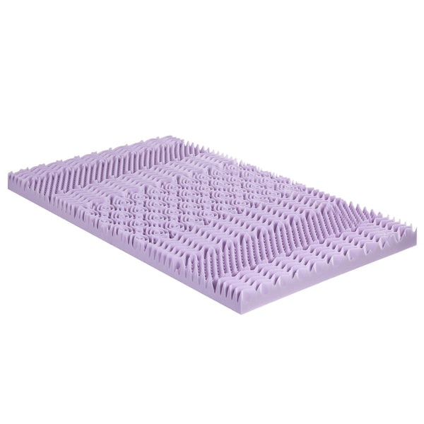 Giselle 8Cm Memory Foam Mattress Topper Lavender Infused Bamboo Cover 7 Zone Double Mattress Toppers & Protectors