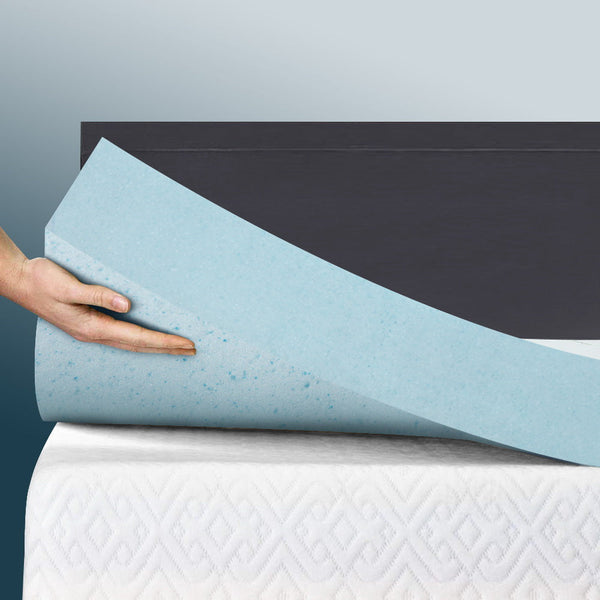 Giselle Memory Foam Mattress Topper Cool Gel 10Cm Queen Mattress Toppers & Protectors