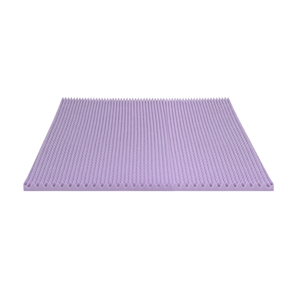 Giselle 5Cm Memory Foam Mattress Topper Lavender Infused Egg Crate Pad Mat Double Mattress Toppers & Protectors