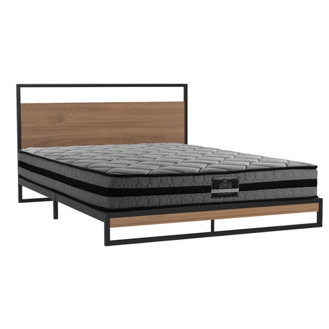 Artiss Metal Double Bed Frame With Mattress For Home And Garden Furniture Double Bed Frames