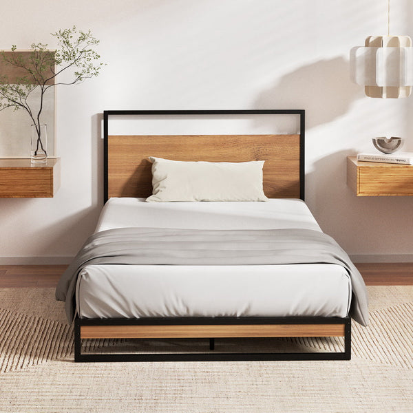 Artiss Metal Bed Frame King Single Size Platform With Mattress King Bed Frames