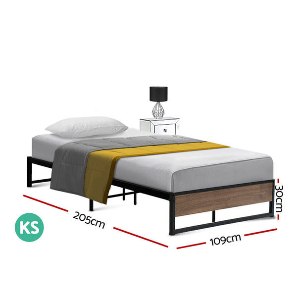 Artiss Bed Frame Metal Base Oslo King Single King Single Bed Frames