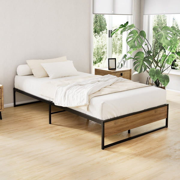 Artiss Bed Frame Metal Base Oslo King Single King Single Bed Frames