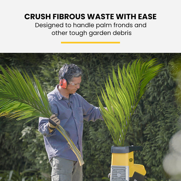 Michigan 2400W Electric Mulcher Crushing Garden Shredder Chipper Chippers Shredders Mulchers