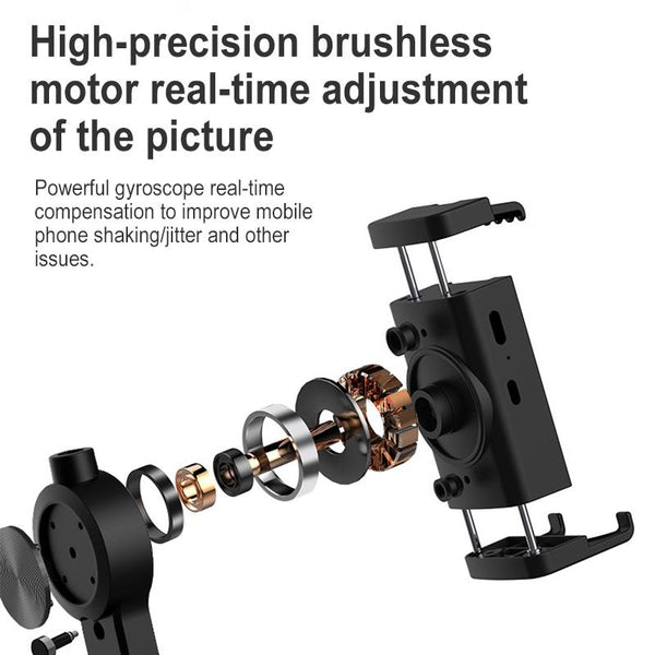 Foldable 3 In 1 Gimbal Stabilizer With Bluetooth Remote And Selfie Stick For Smartphones Selfie Sticks