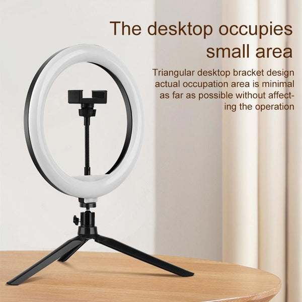 Ten Led Fill Light Tripod With Phone Clamp For Photography And Video Tripods & Monopods