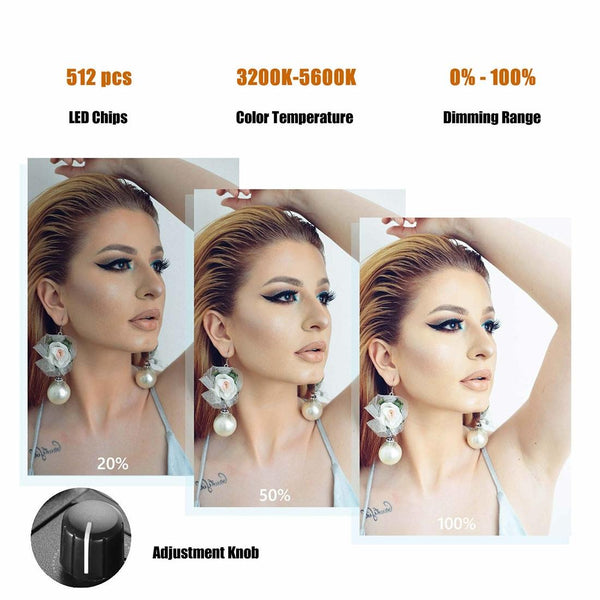 18 Inch Two Colour Dimmable Ring Fill Light With Tripod 55 Watt Power Supply Tripods & Monopods