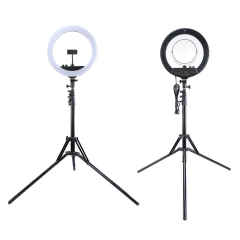 18 Inch Two Colour Dimmable Ring Fill Light With Tripod 55 Watt Power Supply Tripods & Monopods