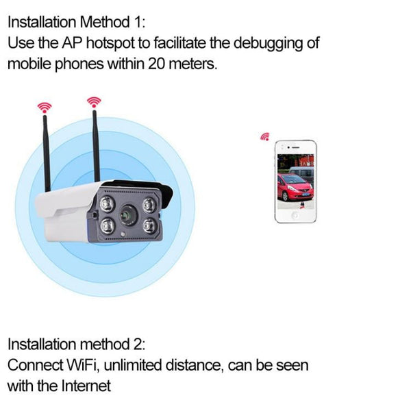 Smart Wireless Wifi Camera With Infrared Night Vision 64Gb Tf Card Support Security Cameras