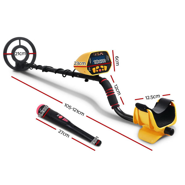 Metal Detector 180Mm Deep Sensitive Waterproof Pinpointer Treasure Hunter Yellow Metal Detectors