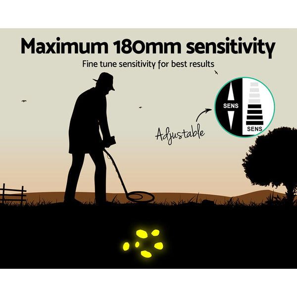 Metal Detector 180Mm Deep Sensitive Waterproof Pinpointer Treasure Hunter Yellow Metal Detectors