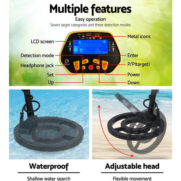 Metal Detectordeep Sensitive Waterproof Treasure Hunter Gold Digger Metal Detectors