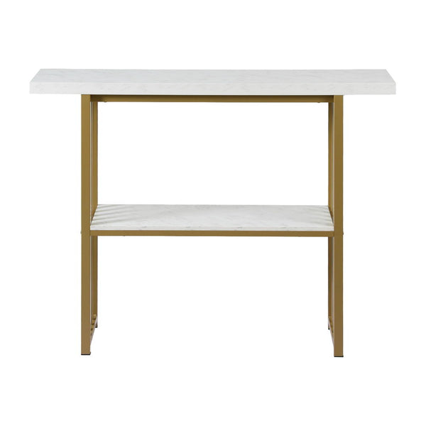 Artiss Console Table Marble Effect White&Gold Tables