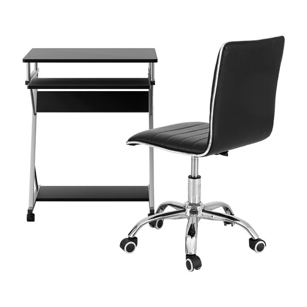 Artiss Computer Desk Office Chair Set Desks With Keyboard Shelf Try Black Home Office Desks