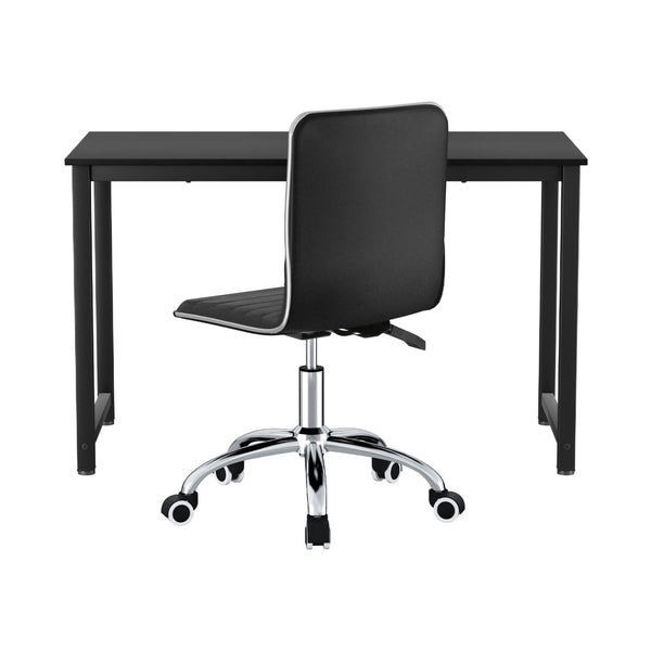 Artiss 120Cm Computer Desk And Executive Office Chairs Set Black Home Office Desks