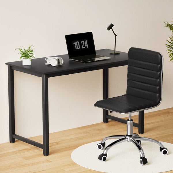 Artiss 120Cm Computer Desk And Executive Office Chairs Set Black Home Office Desks