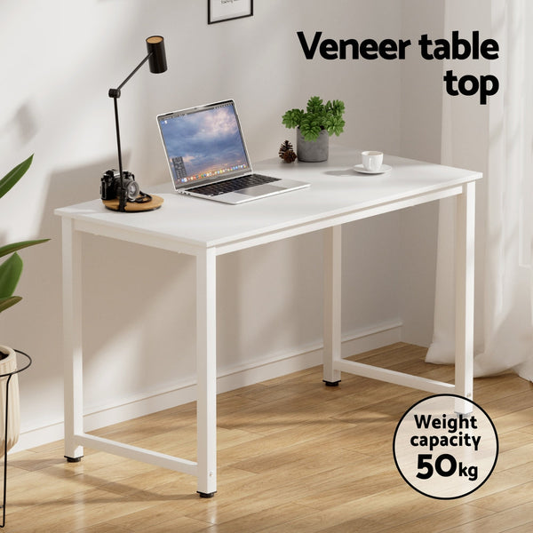 Artiss 120Cm Computer Desk With Executive Office Chairs Set In White Home Office Desks